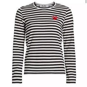 Comme des Garcons PLAY black stripe long sleeve shirt